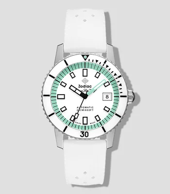 Reloj para Hombre Compression Diver Deportivo Plateado, Blanco