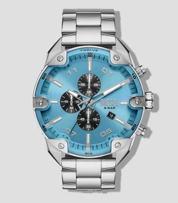 Reloj para Hombre casual Spiked plateado, azul