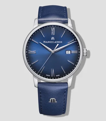 Reloj para Hombre Eliros Casual, Plateado, Azul