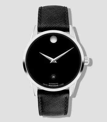 Reloj Unisex Museum Classic Automatic Casual Negro, Plateado