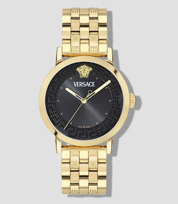 Reloj para Hombre Albireo casual dorado, negro