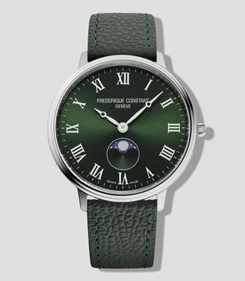 Reloj para Hombre Slimline Moonphase Gent Casual, Plateado