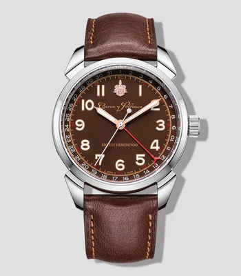Reloj para Hombre Hemingway casual plateado/café