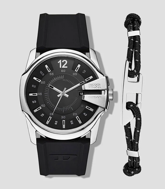 Set Reloj y Pulsera para Hombre Master Chief Plateado