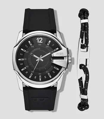Set Reloj y Pulsera para Hombre Master Chief Plateado