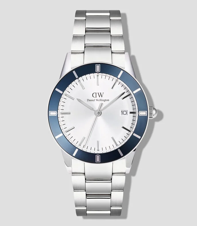 Reloj para Hombre Bezel casual plateado