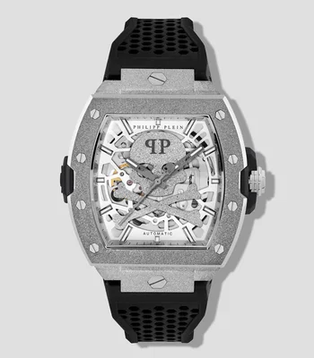 Reloj para hombre Skeleton Casual, Gris, Negro