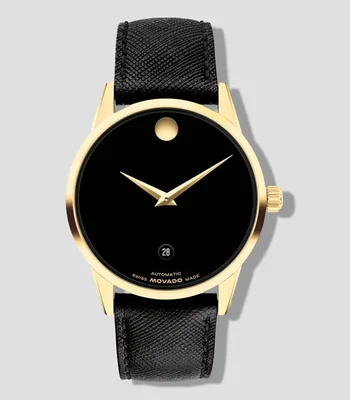 Reloj Unisex Museum Classic Automatic Casual Negro, Dorado