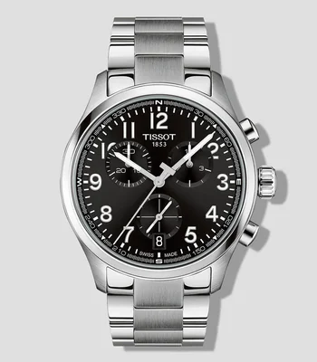 Reloj para Hombre Chrono L deportivo, Plateado/Negro