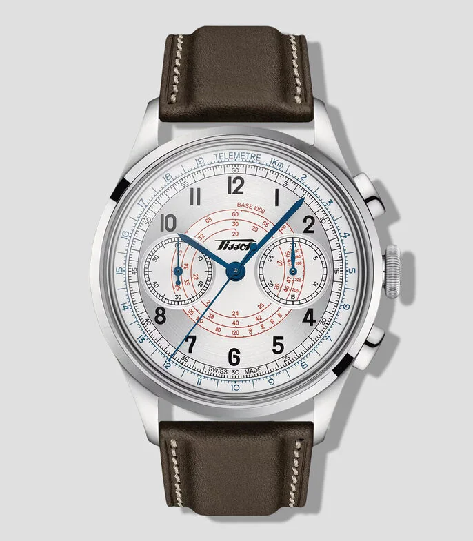 Reloj para hombre Telemeter casual Plateado