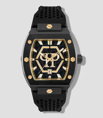 Reloj para Hombre The Hexagon Phantom casual negro, dorado