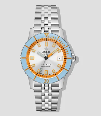 Reloj para Hombre Super Sea Wolf Casual Plateado, Azul