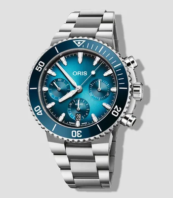 Reloj para Hombre Aquis casual plateado, azul