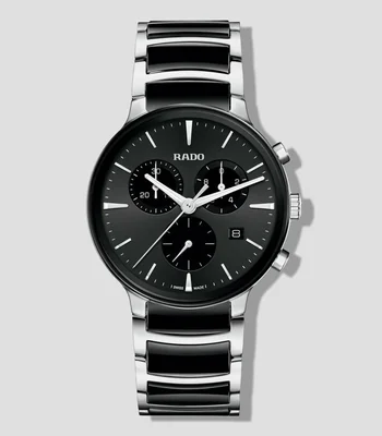 Reloj para hombre Centrix Chronograph Casual Plateado, Negro