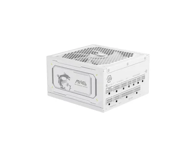 Fuente De Poder Msi Mag A1000gl Pcie5 Blanco 1000w 80 Plus Gold Atx Full Modular