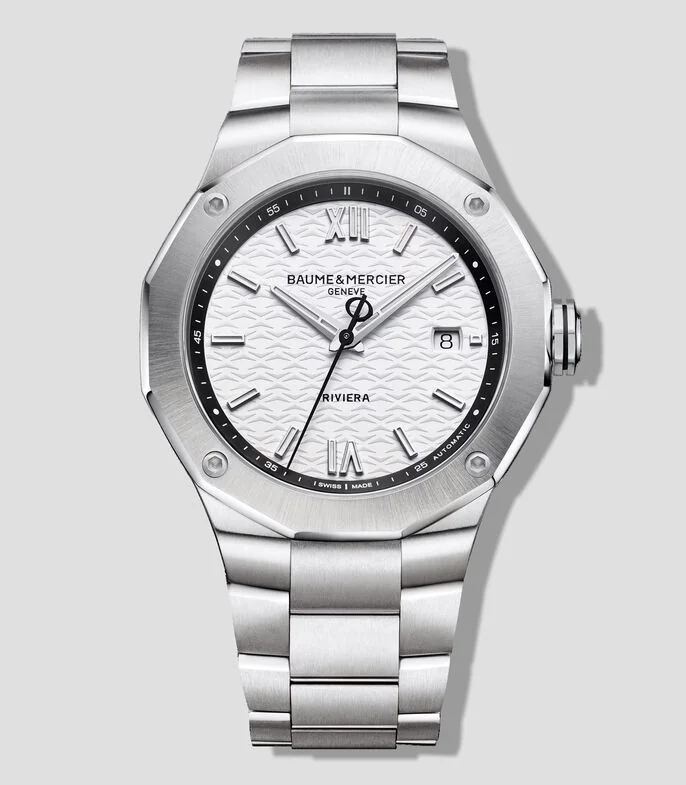 Reloj para hombre Riviera casual, plateado