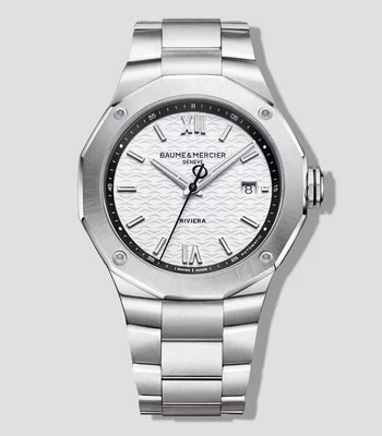 Reloj para hombre Riviera casual, plateado