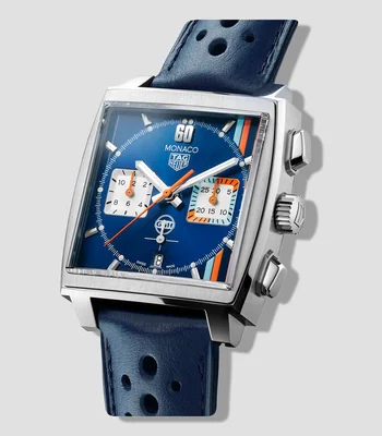 Reloj Unisex Tag Mónaco casual, Azul