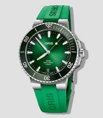 Reloj para Hombre Deportivo Plateado, Verde