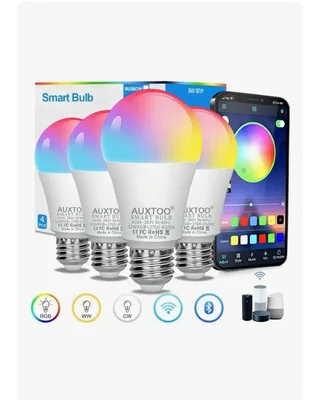 Focos Led Inteligentes Rgbw 12w E27 Compatibles Alexa Pack 4