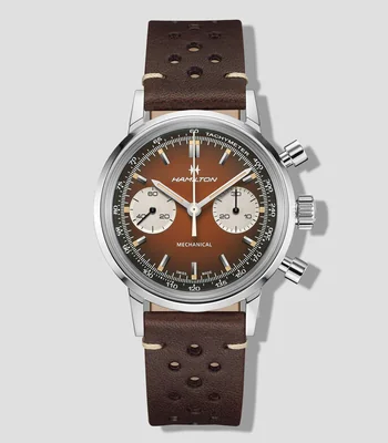 Reloj para Hombre American Classic Chronograph Casual Marrón, Plateado