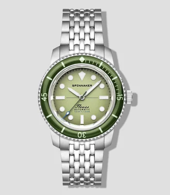 Reloj para Hombre Fleuss 40 Automatic Pine Crest Casual Verde, Plateado