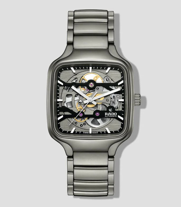 Reloj Unisex True Square casual gris obscuro