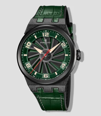 Reloj para hombre Turbine Carbon Casual, Negro, Verde