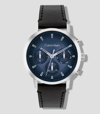 Reloj para Hombre Gauge, Casual, Plateado, Azul