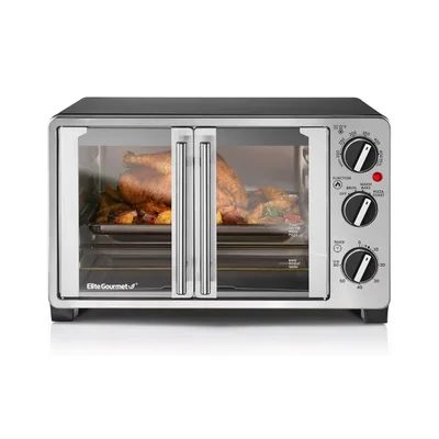 Horno Gourmet 25 L De Doble Puerta Con Asador Y Convección Elite