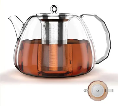 Tetera con Infusor Acero Inoxidable Transparente