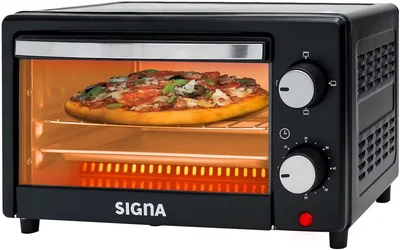 Horno Tostador Eléctrico De Mesa 9.3 Lt 110v Acero Inox Color Negro