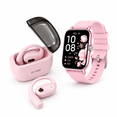 Smartwatch Futurem FM13 (Rosa) + Audifonos G-tide OWS 8 (Rosa)