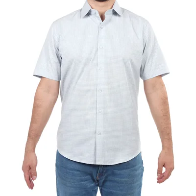 Camisa de Cuadros Manga Corta Casual Joseph Abboud Hombre