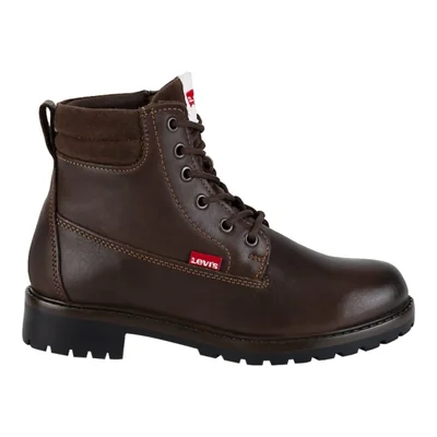 Bota de mujer, tipo hiker, de piel, acabado nobuck, color cognac, mod. 1344090