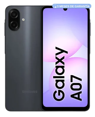 Samsung Galaxy A07 64GB + 4GB RAM Pantalla 6.7" HD+ 50MP 2.2 GHz Octa-Core NEGRO