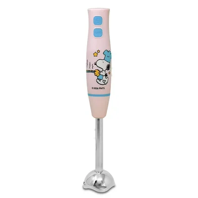 SNOOPY Peanuts Batidora de Inmersión 500W de Acero Inoxidable y Botón Turbo para Purés, Papillas y Smoothies, PS-1204