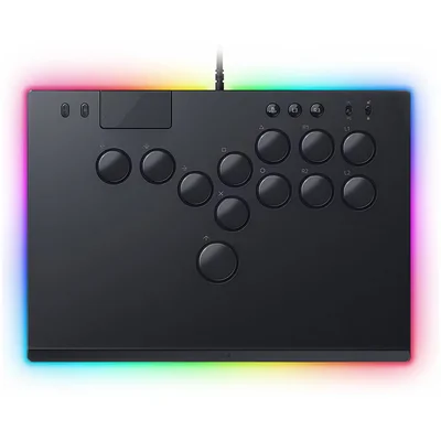 Control Arcade Razer Kitsune All-button Optico para Ps5 Pc Usb-c Slim Negro