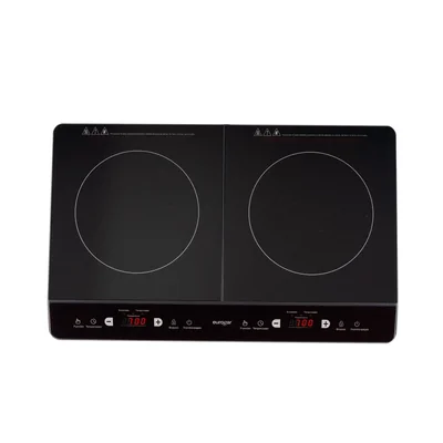 Parrilla Eléctrica de Inducción 2 Zonas de Cocción 127v Eurogar Eupiv2
