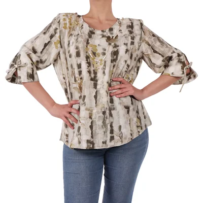 Blusa Estampada Cuello Redondo Viscosa Foley's para Mujer