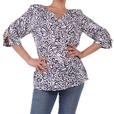 Blusa Cuello V Estampado Floral Viscosa Foley's para Mujer