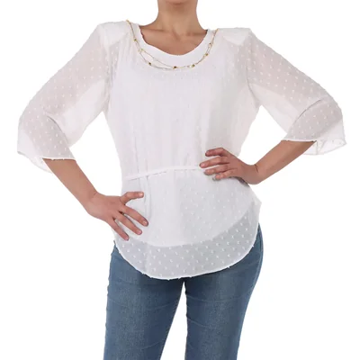 Blusa Cuello Redondo Manga 3/4 Foley's para Mujer