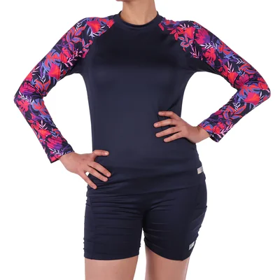 Playera Floral Manga Larga Protección Solar Skysoul para Mujer