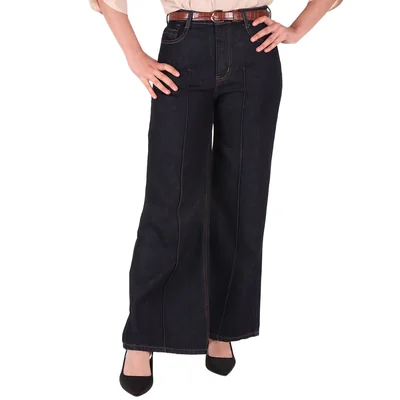 Jeans Wide Leg con Cinturón Arqueology para Mujer