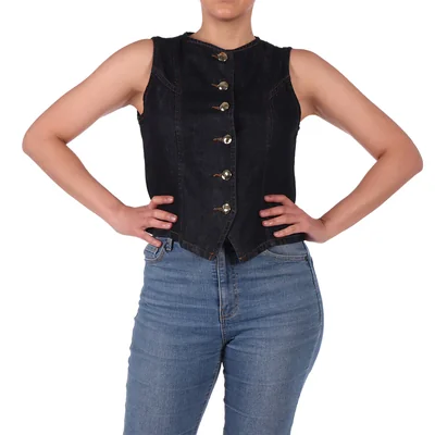 Chaleco Mezclilla con Botones Estilo Denim Arqueology para Mujer
