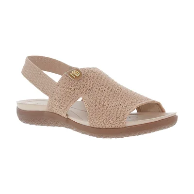 Sandalia con Ajuste Elástico Beige Modare para Mujer