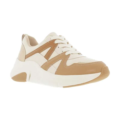 Tenis Cuña con Agujeta Blanco Combinado Modare para Mujer