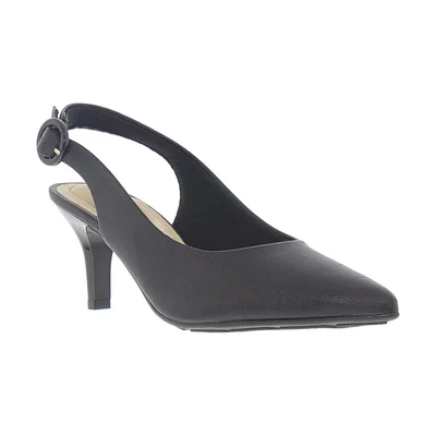Zapatilla Destalonada con Hebilla Negro Modare para Mujer