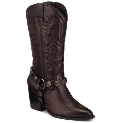 Bota Vaquera Bordada C Accesorio Gillio 932002Caf