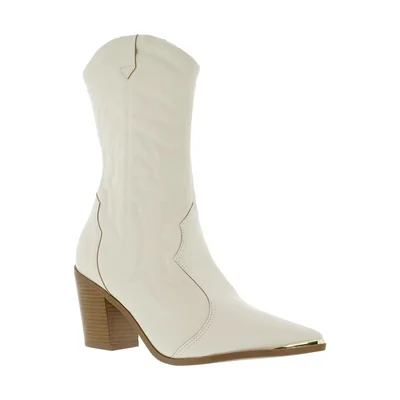 Botín Cowboy con Cierre Blanco Vizzano para Mujer